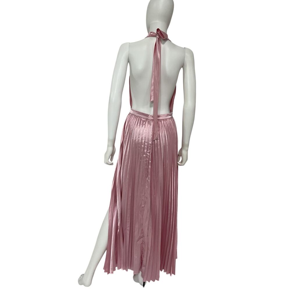 L'idee Pleated Light Pink Renaissance Split Gown Size 8 AUS / 4US / S - Picture 3 of 5